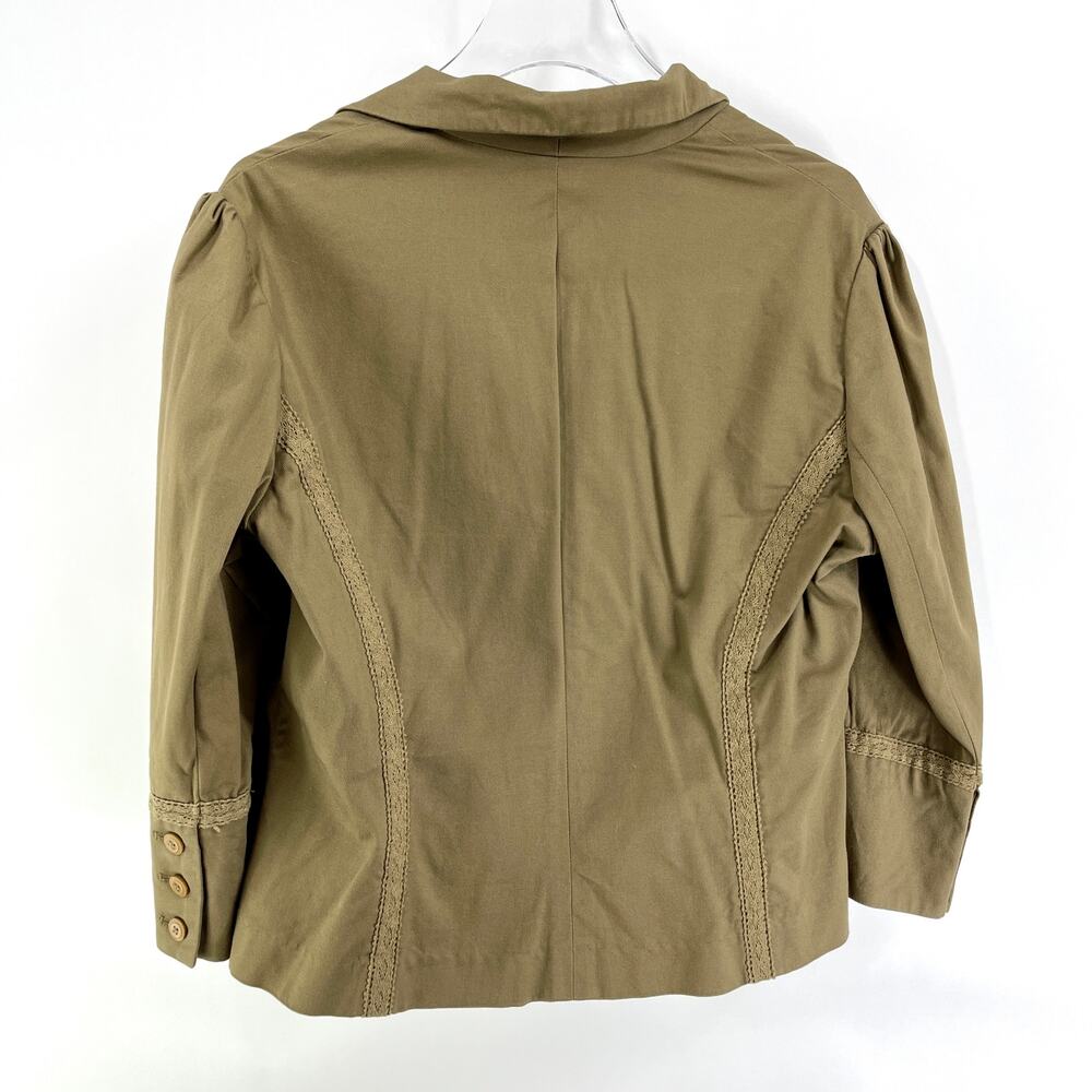 00s WORK TO WEEKEND Vintage Brown Cotton Stretch Blazer Jacket - Picture 3 of 6